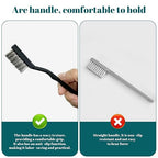 20 Pcs Mini Wire Brush Stainless Steel Brush Set, Curved Handle Masonry Brush - Image 3