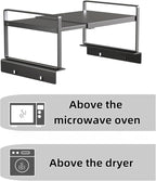 Adjustable Fridge Top Storage Rack, 12.4"-23.62" Expandable Organizer Shelf - Image 7