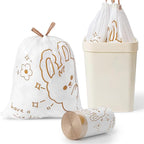 4 Gallon Trash Bags with Cute Rabbit Printed & Drawstring, Tear-Resistant Small by Unknown
