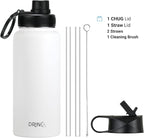 DRINCO Stainless Steel Water Bottle Spout Lid Vacuum Insulated Double Wall - Image 2