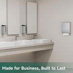 Commercial Paper Towel Dispenser Wall Mount 400-Sheet Capacity Brushed - Image 7