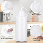 Condiment Squeeze Bottles Ketchup Dispenser, 6 Pack 16oz Squeeze Bottles - Image 3