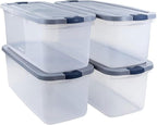 Rubbermaid Roughneck Clear 95 Qt/23.75 Gal Storage Containers, Visible Base by Rubbermaid