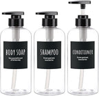 Segbeauty 3pcs Refillable Shower Bottles, 500ml Each by Segbeauty