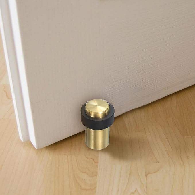 PATIKIL 3Set Round Door Stoppers, 80mm Stainless Steel Door Stop Doorstop Wedge - Image 6