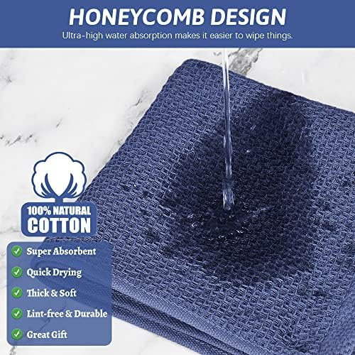 Nialnant 6 Pack Kitchen Towels,100% Cotton Absorbent Dish Cloths - Image 4