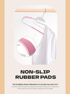 HOUSE DAY Pink Plastic Hangers 50 Pack, Slim Space Saving, Non Slip Hangers - Image 6