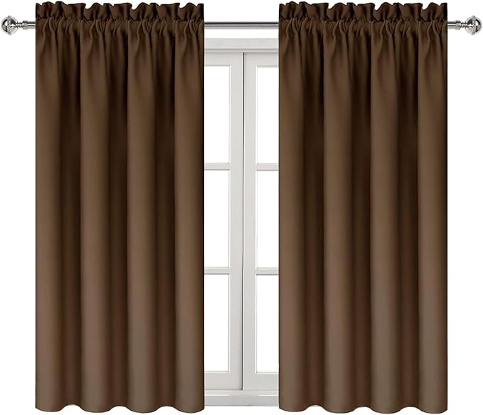 DWCN Brown Blackout Curtains for Bedroom -Rod Pocket Thermal Insulated Room - Image 9