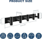 PMMASTO Coat Rack Wall Mounted, 5 "T Shaped Wall Hooks - Image 4