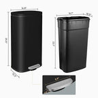 AthLike Trash Can, Stainless Steel Kitchen Garbage Can, Step Waste Bin - Image 8
