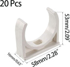 BVO 20 Pcs U-Shaped PVC Water 50mm Pipe Clamps - Image 2