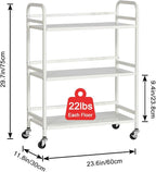 HDANI 3 Tier Metal Utility Multipurpose Rolling Cart, Large Capacity Heavy Duty - Image 6