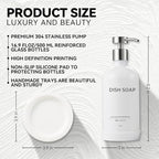 Glass Soap Dispenser Set by Janxin, Bathroom Soap Dispenser Set - Image 2