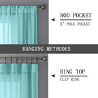 Tollpiz Sheer Curtains Linen Textured Living Room Curtain Sheers Light - Image 5