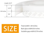 Door Weather Stripping Doors Seal Strip, 26 FT Silicone Sealing Tape - Image 2