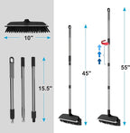 ITTAR Scrub Brush with Long Handle, Heavy-Duty Floor Cleaning Brush, 2-in-1 - Image 5