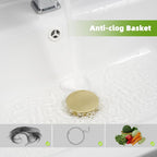 Universal 2PCS Bathroom Sink Stopper 2 in 1 Pop Up Metal Sink Drain Strainer - Image 3