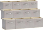 Lifewit 13 Inch Cube Storage Bins, 12 Packs Storage Cubes Foldable Decorative by Lifewit