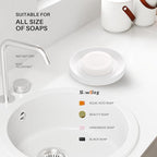 2 Pack Diatomite Soap Dish Holder, Quick Dry Stone Bar Holder, Water Absorbent - Image 2