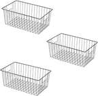 16" L x 12" W Wider Freezer Storage Organizer Baskets Container, Metal Wire by Y.Z.Bros