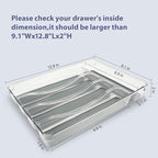 5 Compartments Silverware Tray for Drawer, Plastic Utensil Cutlery Drawer - Image 2