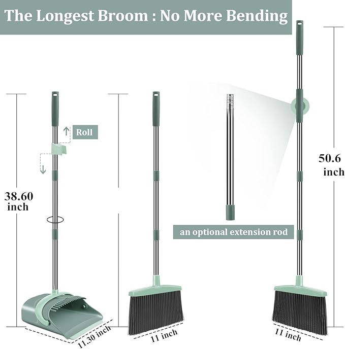 Broom and Dustpan Set for Home, Dust pan - Image 2