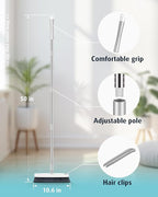 AIR U+ Grout Brush with Long Handle 180° Swivel Scrub Brush with Tweezers to - Image 2