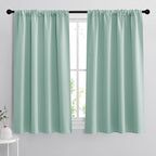 RYB HOME Room Darkening Kitchen Curtains 54 inch Length, Durable Privacy Window by RYBHOME