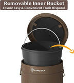 PAWZIDEA Dog Poop Trash Can Outside Odor Control, 3.1Gallon Pet Waste Trash Can - Image 6