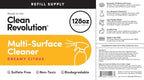 Clean Revolution Multi Surface Cleaner Refill Supply, Eco-Friendly & Plant-Based - Image 4