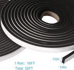 2 Rolls Foam Tape Weatheratrip for Door Window Insulation, Single Sided Foam - Image 2