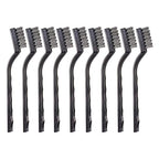 9PCS MINI Wire Brushes, Stainless Steel Brush Set, Curved Handle Scratch by YiwerDer