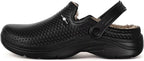 Womens Mens Fur Lined Clogs Waterproof Garden Shoes Winter Warm Fleece Lining - Image 2