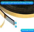 High Density Foam Weather Stripping Door Seal Strip Insulation Tape Roll - Image 2