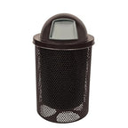 COATEDOUTDOORFURNITURE RDT-P-BRW Heavy Duty Round Trash Receptacle by CoatedOutdoorFurniture