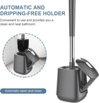 SetSail Toilet Brush and Holder 2 Pack, Self Closing Lid Toilet Bowl Brushes - Image 4