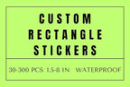 Custom Rectangle Stickers for Business Logo, Custom Rectangle Labels for Candle by YEYABOA
