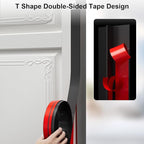 T-Shaped Door Draft Stopper, 1.97 in x 10 Ft Silicone Seal Strip - Image 2