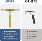 Stainless Steel Shower Squeegees All-Purpose Mirror/Window/Glass Wiper Scraper - Image 3