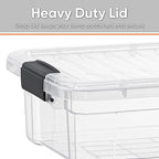 Superio Storage Bins with Lids- 2 Pack, 7.4 Qt Clear Boxes - Image 4