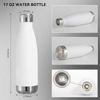 VEGOND 17oz Stainless Steel Water Bottles, Reusable Metal Sports Water Bottle - Image 3