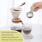 2PCS 1/3Cup Single Measuring Cup, Stainless Steel Measure Scoop, Metric and US - Image 4