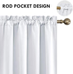 DWCN Blackout Curtains Room Darkening Thermal Insulated Bedroom Curtains Window - Image 4