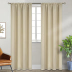 BGment Beige Room Darkening Curtains 84 Inches Length - Image 6