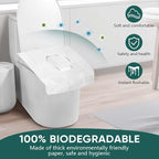 120 Pcs Disposable Flushable Paper Toilet Seat Covers Travel Supplies Essentials - Image 3