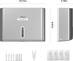 Paper Towel Dispenser Wall Mount, Adhesive No Drilling Multifold Trifold C Fold - Image 8
