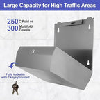 Paper Towel Dispenser Wall Mount, Brushed Stainless Steel Commercial Paper - Image 2