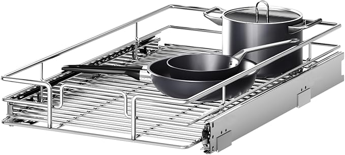 Pull Out Cabinet Organizer 9" W x 21½" D, Heavy Duty Cabinet Pull Out Shelves by Unknown