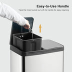 Dual Trash Can, 60 Liter/16 Gallon Dual Bin Trash Can - Image 3