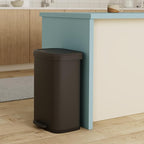 SONGMICS Kitchen Trash Can, 13 Gallon Stainless Steel Garbage Can, - Image 2